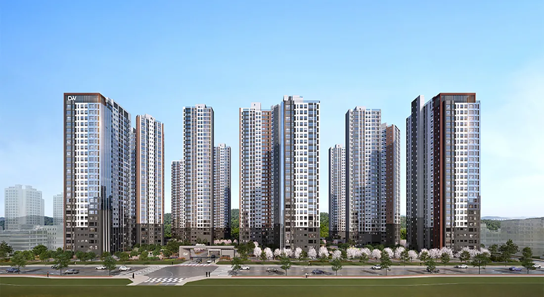 평택 브레인시티 비스타동원 단지 정면 투시도 CG